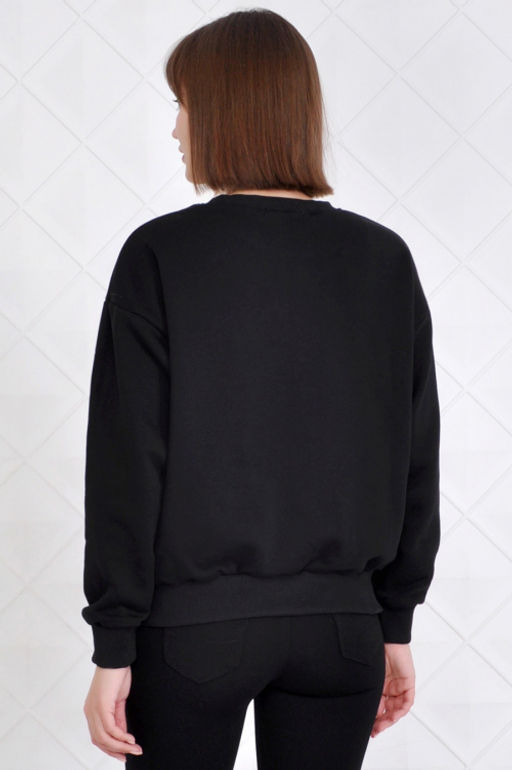 Арт. 1590 Свитшот женский 42-52 (6 шт) Цвет:черный