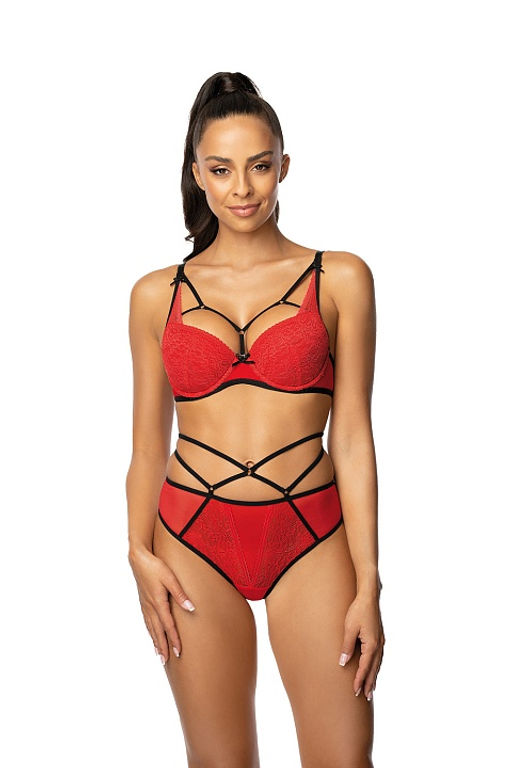 Бюстгальтер M-3636-11 Loren Czerwono-Czarny