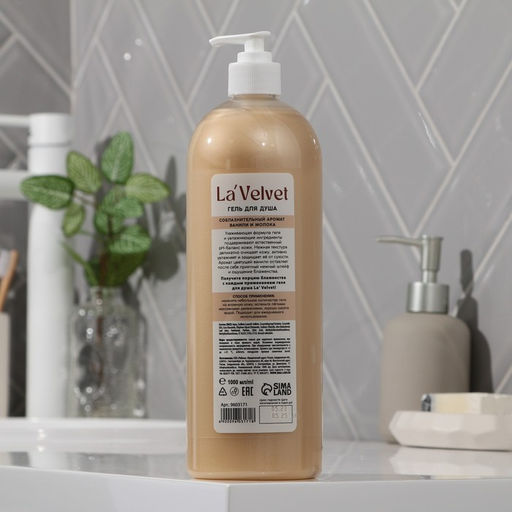 Гель для душа LaVelvet соблазнительный аромат ванили и молока, 1000 мл - Beauty fox фото 2