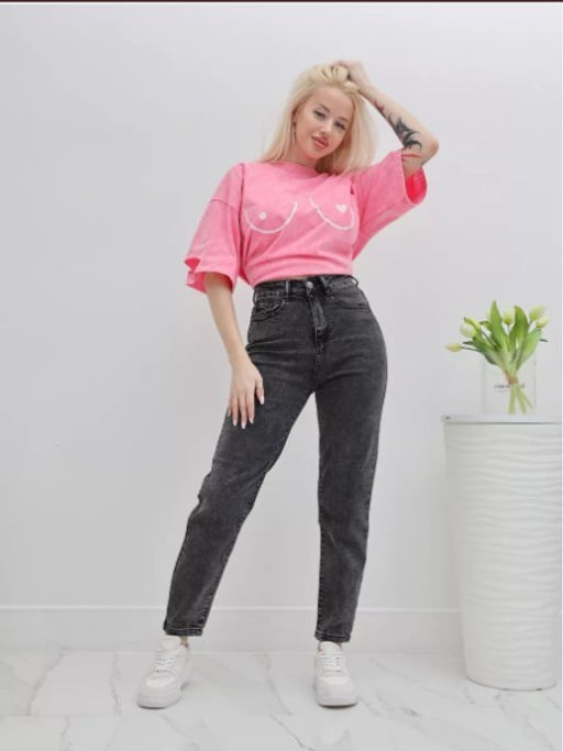 Джинсы момы укороченные, Артикул: 129171