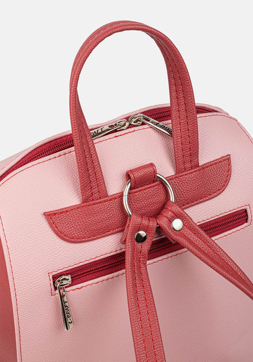 Рюкзак Модель №1528 | кожзам | гладкий | красный розовый | Р831-9 | 32592 - L-craft фото 7