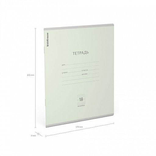 Цена за 200 шт. Тетрадь школьная ученическая ErichKrause Классика Pastel ассорти, 18 листов, линейка (в плёнке по 10 шт.)  фото 21