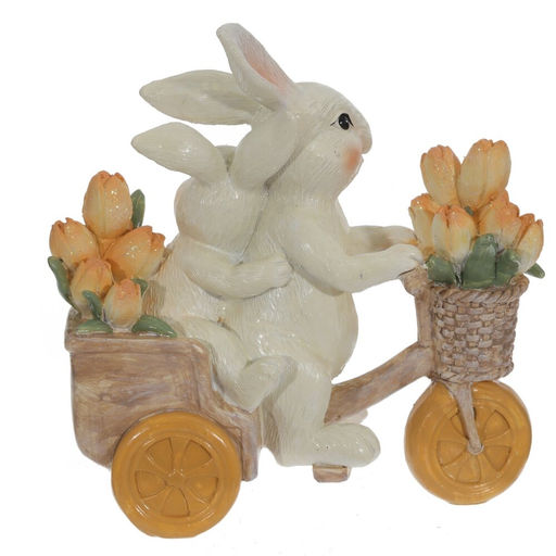 Фигурка декоративная "Зайцы", L13 W6 H13 см