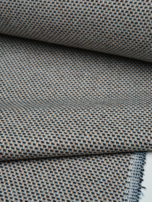 Шерсть пальтово-костюмная Твид цв.Серый/черный/песочный, ш.1.5м, шерсть-50%, п/э-50%, 380гр/м.кв - Купава фото 6