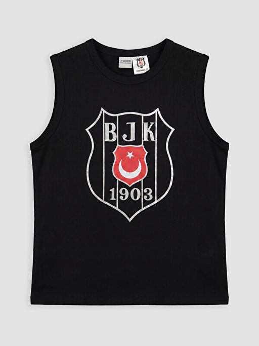 Bisiklet Yaka Be?ikta? Bask?l? Erkek ?ocuk Atlet