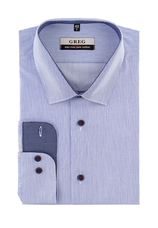 Сорочка мужская длинный рукав GREG 121/231/7307/ZV/1 фото 2