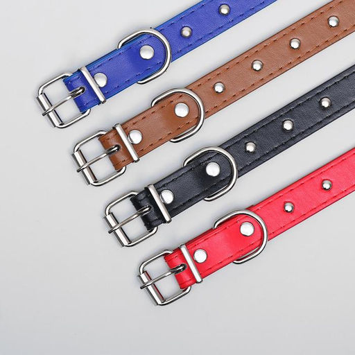 Ошейник клепаный из искусственной кожи, 46 х 1,9 см, микс цветов - Пижон фото 6