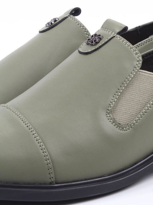 06-M47-18 GREEN Туфли женские (натуральная кожа)