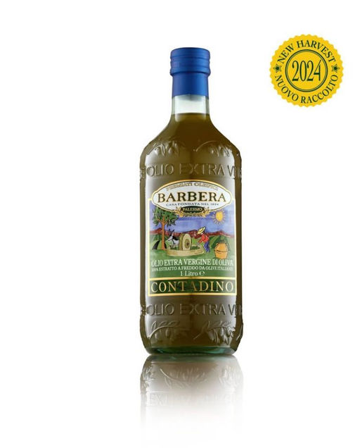 Масло оливковое Barbera Novello Contadino Extra Vergine 500 мл, стекло, Италия