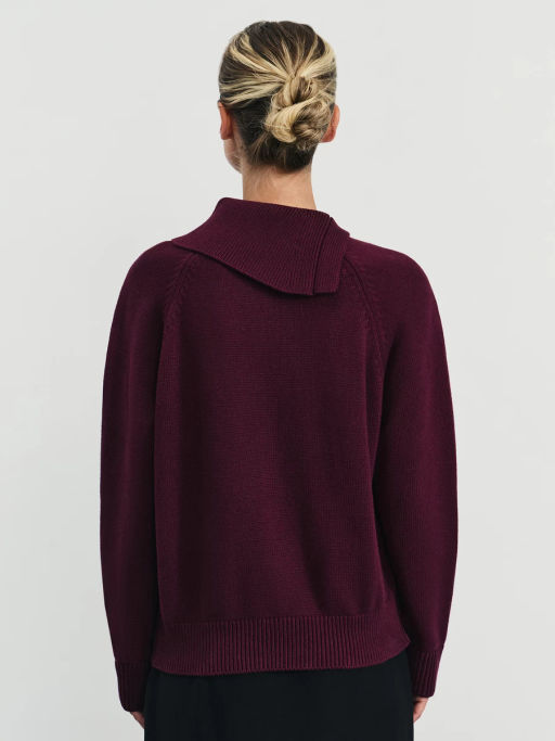 Джемпер из хлопка с пуговицами на воротнике / Zarina фото 6