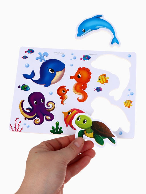Игрушки - стикеры для купания в ванне «На море», EVA, набор 12 шт.