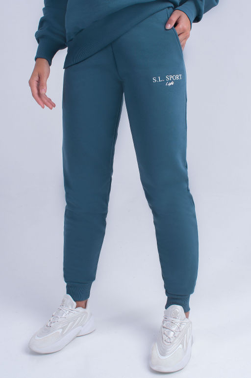 Арт. 2522 Костюм с брюками женский 44-52 (5 шт) Цвет:верх- изумруд, низ- изумруд