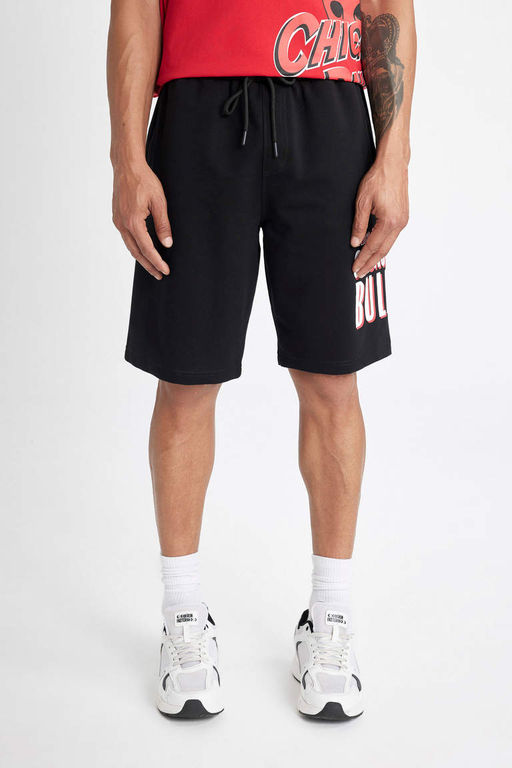 DeFactoFit Укороченные шорты стандартного кроя NBA Chicago Bulls  фото 5