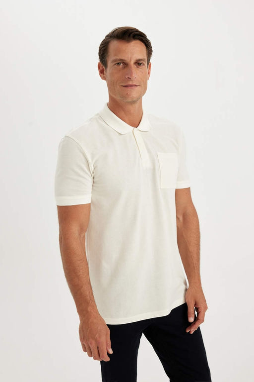 New Regular Fit K?sa Kollu Pike Basic Duz Polo Tisort - Defacto фото 2