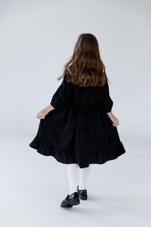 Л23-7 платье для девочки НИКОЛЬ черный - Etoelf фото 3