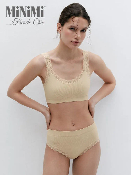 Mi 1121S French Chic Майка Топ (кроп-топ на широких бретелях с вкладышами) - Minimi фото 16