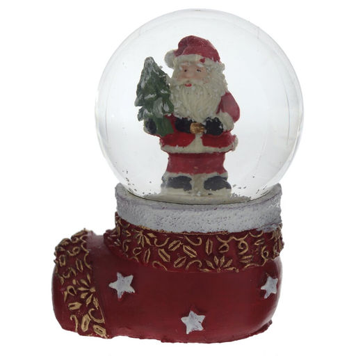 Фигурка декоративная "Дед Мороз/Снеговик" в стекл шаре, L5 W4,5 H7 см, 2в.