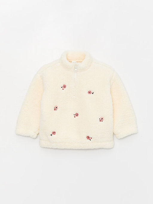 Dik Yaka Nak??l? Pel?? K?z Bebek Sweatshirt - Waikiki фото 2