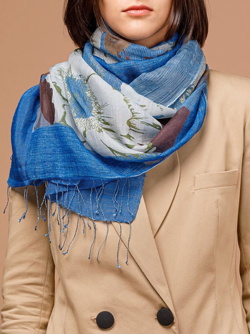 Палантин жен. шерсть+шелк 60х180 ND43-29003-12 - Eleganzza фото 6