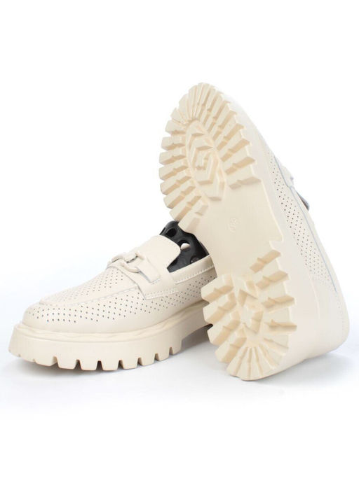 03-PDD179-2 BEIGE Лоферы женские (натуральная кожа)