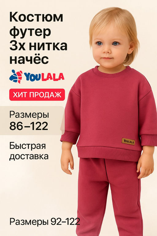 Костюм Youlala 8438300112 хлопок с полиэстером  фото 7