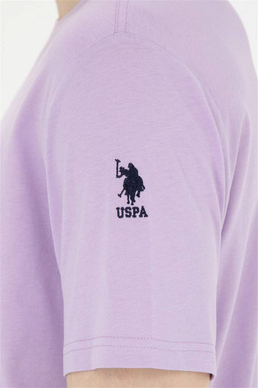 Мужская сиреневая базовая футболка - U.s. polo assn фото 7