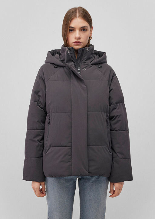 Kapusonlu Antrasit Sisme Mont - Mavi фото 3