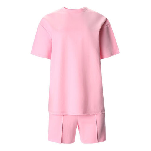 Костюм женский (футболка, шорты) MINAKU: Casual Collection, светло-розовый, размер 50