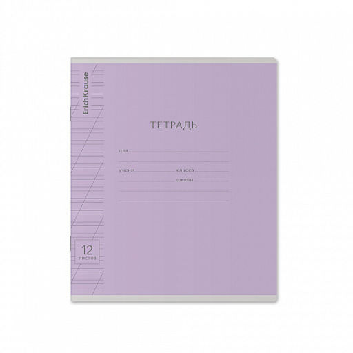 Цена за 280 шт. Тетрадь школьная ученическая ErichKrause Классика Visio ассорти, 12 листов, частая косая линейка (в плёнке по 10 шт.) фото 40