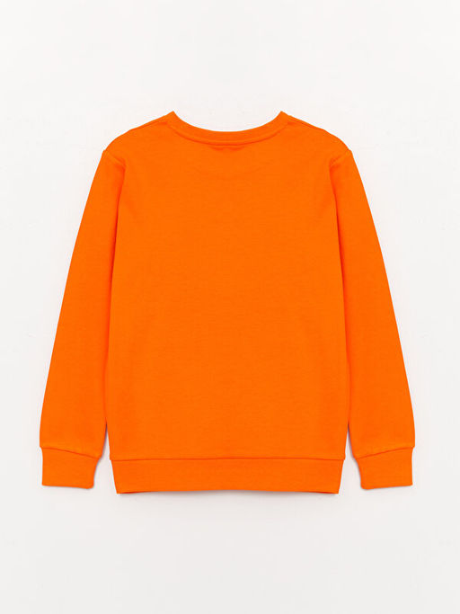 Bisiklet Yaka Rafadan Tayfa Bask?l? Uzun Kollu Erkek ?ocuk Ti??rt - Waikiki фото 2