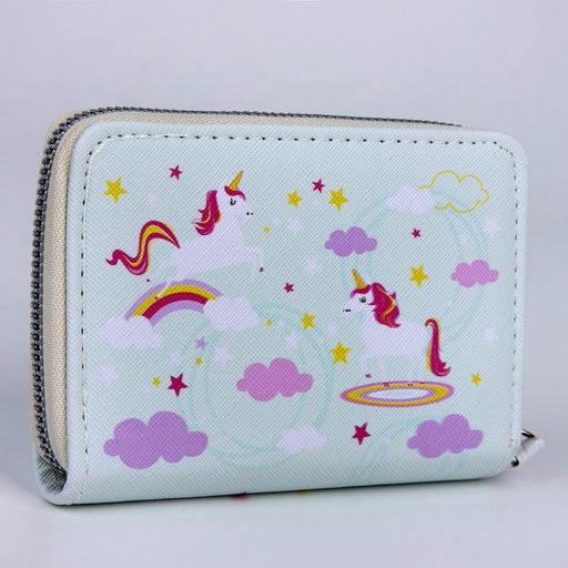 Кошелёк детский Единороги 12.5х9х2 см, голубой - NAZAMOK KIDS фото 3