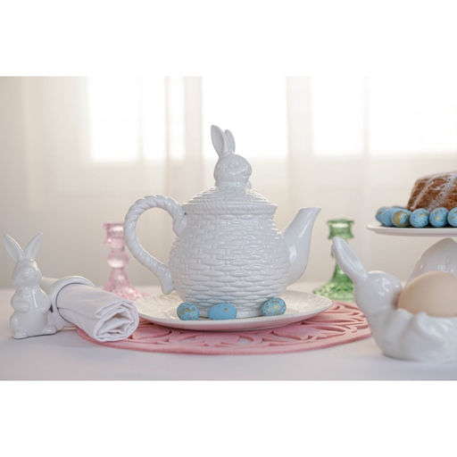 Заварочный чайник Доляна Зайка, 800 мл, доломит, белый