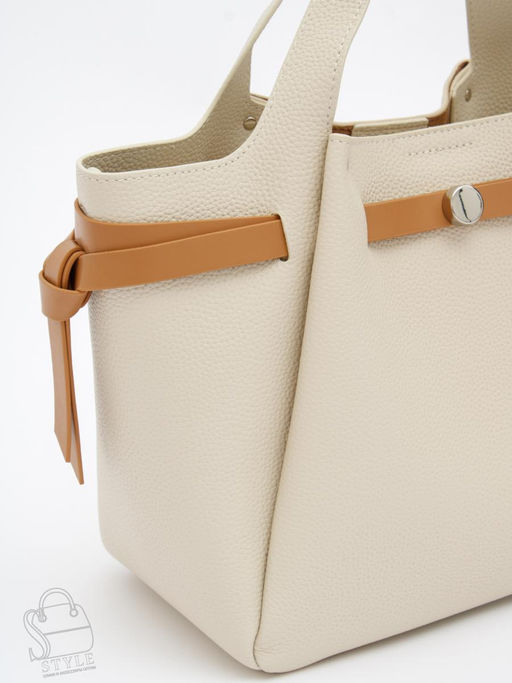 Сумка женская кожаная 52982OS off white Polina&Eiterou в Новосибирске  фото 5