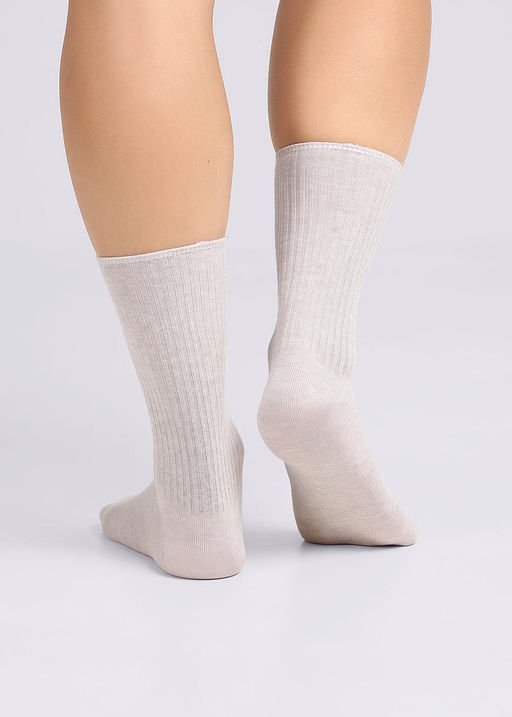 CLE Носки жен.Д2422 база лапша меланж св.бежевый - Clever wear фото 10