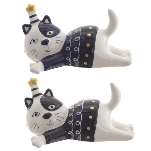 Фигурка декоративная "Кот", L12 W8 H7,5 см, 2в.