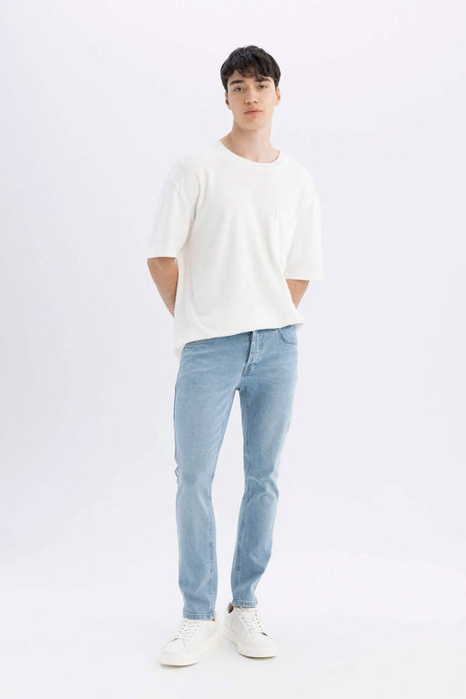 Pedro Slim Fit Джинсовые брюки узкого кроя с нормальной талией и узкими штанинами - Defacto фото 2