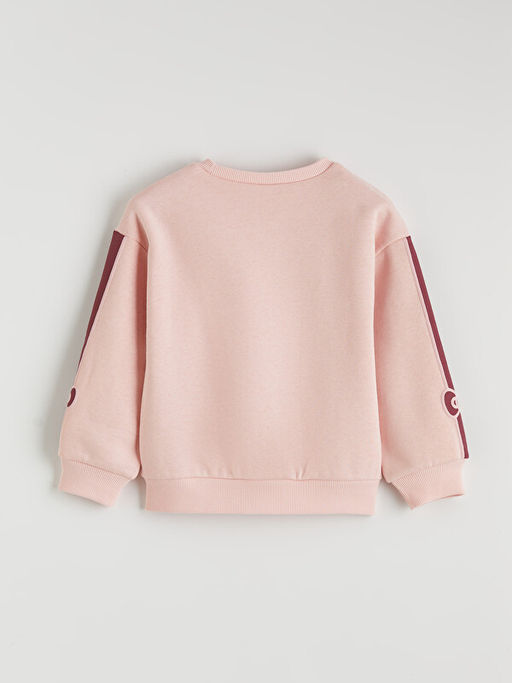 Bisiklet Yaka Hello Kitty Bask?l? K?z ?ocuk Sweatshirt