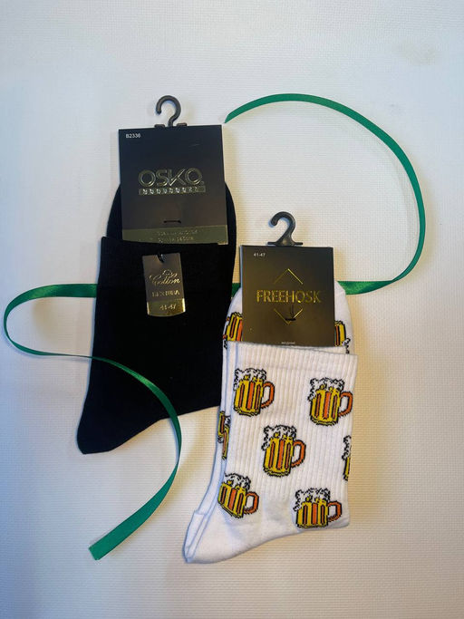 PND048 Подарочный набор: носки, две пары ЧЕРНЫЙ