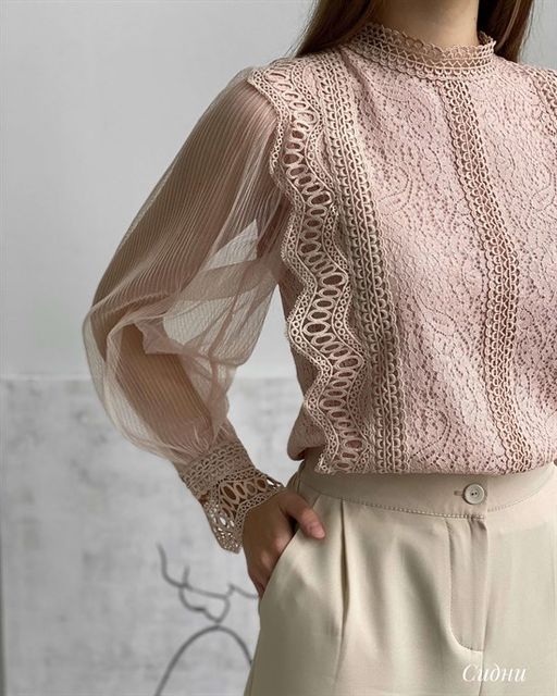 Блузка Сидни (пудровый) - Nadi bordo фото 8