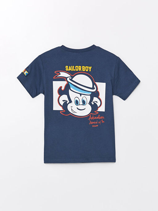 Bisiklet Yaka K?sa Kollu Bask?l? Erkek Bebek Ti??rt - Waikiki фото 2