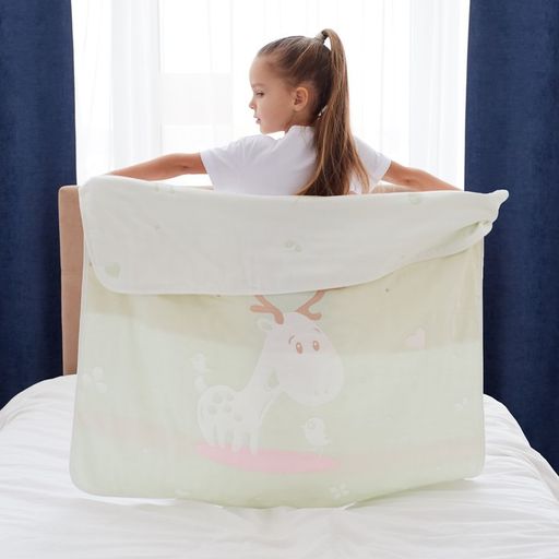 Полотенце детское Крошка Я Оленёнок 95х1005 см, цвет зелёный, 100% хлопок, 280 г/м2  фото 10