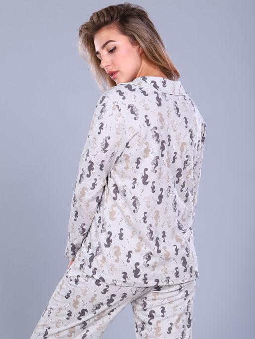 Женская пижама со штанами и рубашкой ТК-252.сер