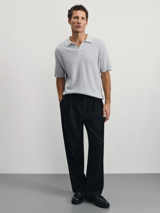 Джемпер поло из смесового хлопка / Zarina фото 2