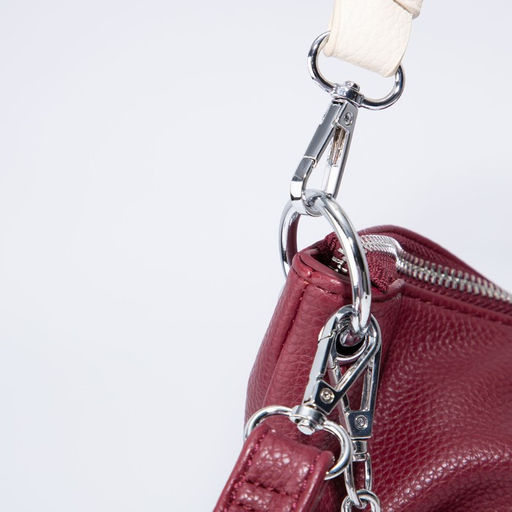 Сумка-мешок, отдел на молнии, 3 наружных кармана, длинный ремень, цвет бордовый - Simaland фото 5