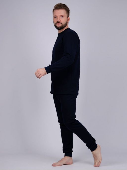 Нательное белье НБМ-2 синий, футер начес - Малина фото 4