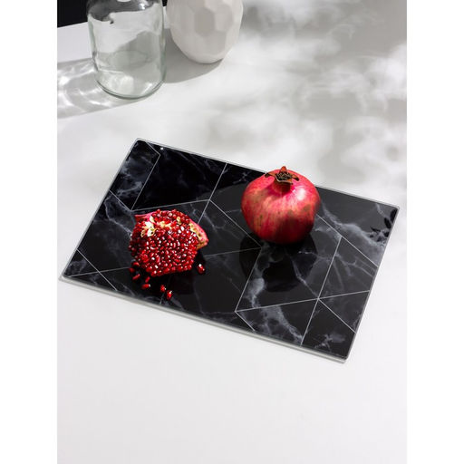 Разделочная доска «Черный мрамор», 20×30 см