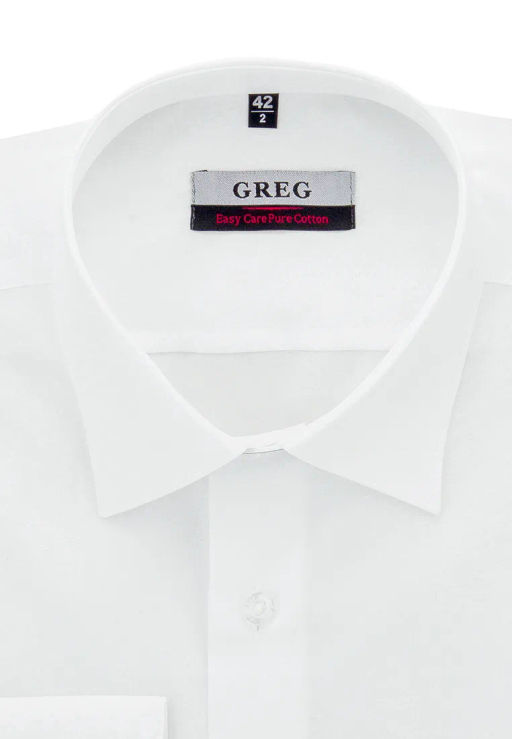 Сорочка мужская длинный рукав GREG Gb100/311/WHITE