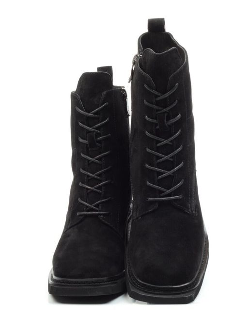 04-SE21W-2B BLACK Ботинки зимние женские (натуральная замша, натуральный мех) - Фабричный китай фото 12