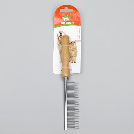 Расчёска-разнозуб Wood с деревянной ручкой, 20 х 3 см - Пижон фото 4