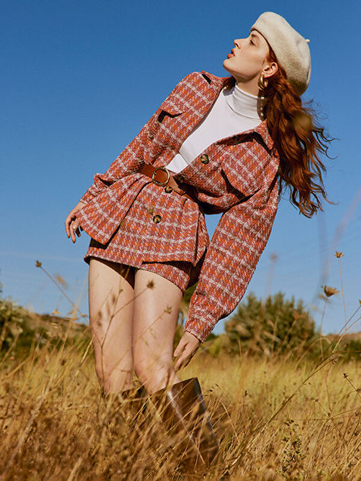 Desenli A Kesim Kad?n Etek